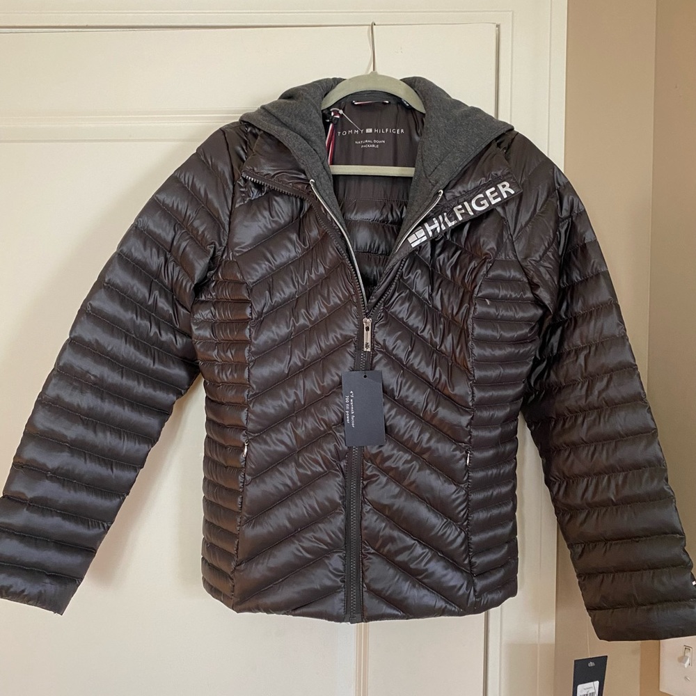 New with tags Tommy Hilfiger packable down jacket.